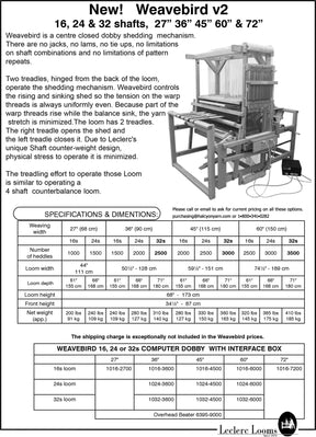 Leclerc Looms Floor Looms Leclerc Weavebird V2 Floor Loom