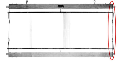 Leclerc Looms Replacement Parts, Conversions & Add-Ons 10.5" wooden frame Leclerc Harness/Shaft frame end piece with heddle bar support spring