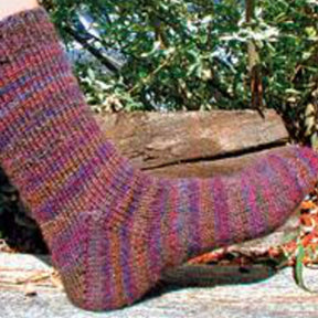 Lisa's Knits Print Patterns Basic Toe-Up Sock 6 st/1"