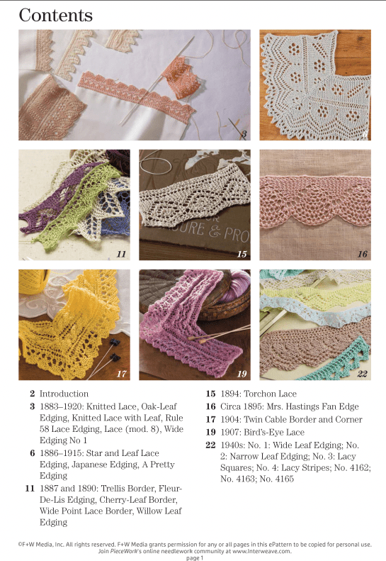 Long Thread Media Books A Lace Revival: 25 Vintage Edgings to Knit eBook (Printed version)