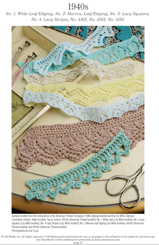 Long Thread Media Books A Lace Revival: 25 Vintage Edgings to Knit eBook (Printed version)