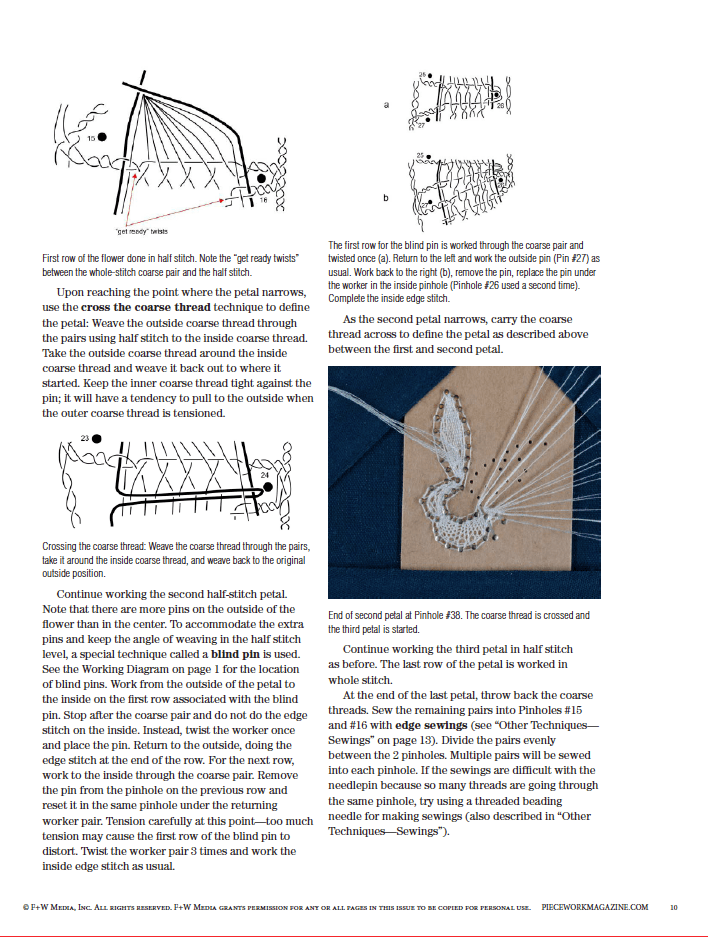 Long Thread Media Books A Taste of Honiton: Honiton Bobbin Lace Flower Motif to Make eBook (Printed version)