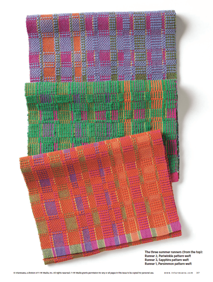 Long Thread Media Books Best of Handwoven, Technicolor Table Runners: 12 Projects on Four and Eight Shafts eBook (Printed version)