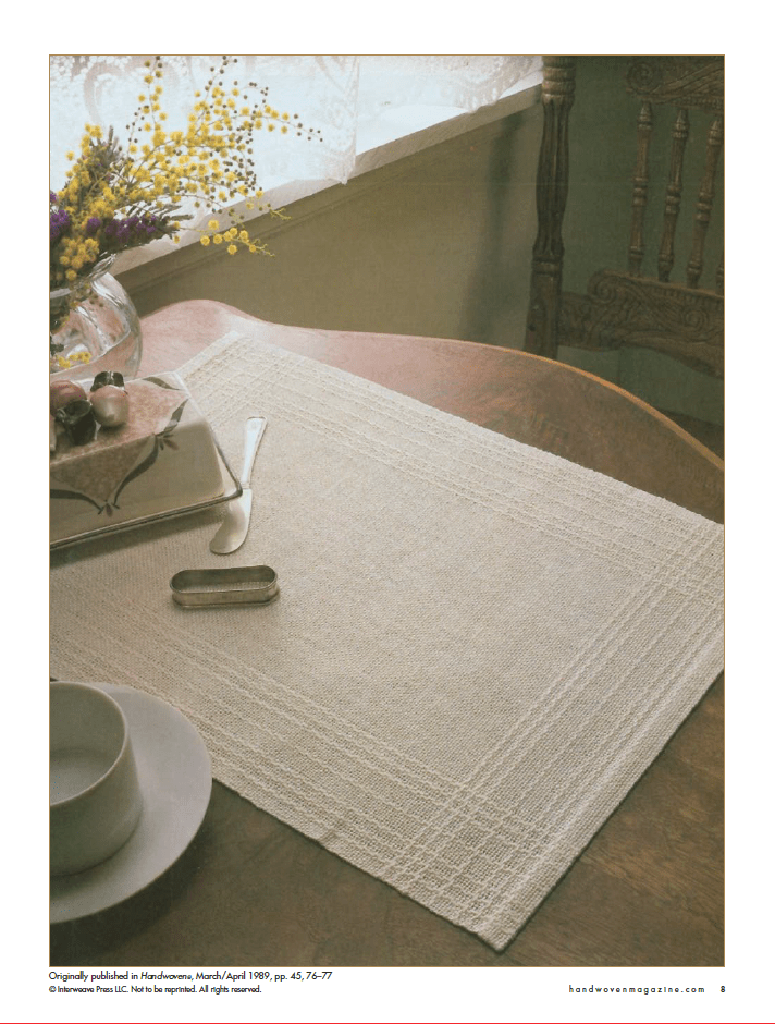 Long Thread Media Books Best of Handwoven, Top Ten Placemats on Eight Shafts eBook (Printed version)