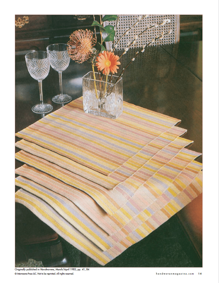 Long Thread Media Books Best of Handwoven, Top Ten Placemats on Four Shafts eBook (Printed version)