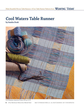 Long Thread Media Books Four Table Runner Patterns, Handwoven eBook (Printed version)