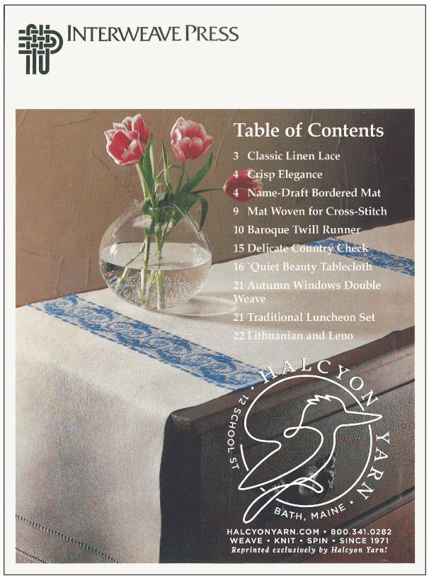 Long Thread Media Books Handwoven Design Collection #11, Heirloom Table Linens eBook (Printed version)