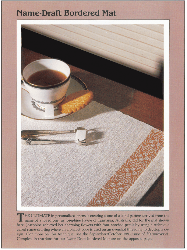 Long Thread Media Books Handwoven Design Collection #11, Heirloom Table Linens eBook (Printed version)