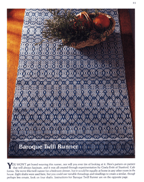 Long Thread Media Books Handwoven Design Collection #11, Heirloom Table Linens eBook (Printed version)