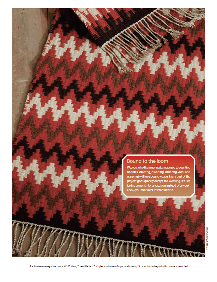 Long Thread Media Books Handwoven Presents: Boundweave Projects, Weft-Faced Weaving For Beautiful Rugs, Handwoven eBook Printed