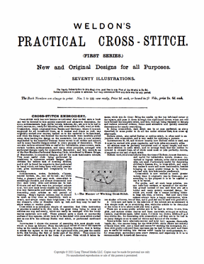 Long Thread Media Books Weldon's Practical Cross-Stitch, Crewel Work, Smocking and Appliqué Work eBook (Printed version)