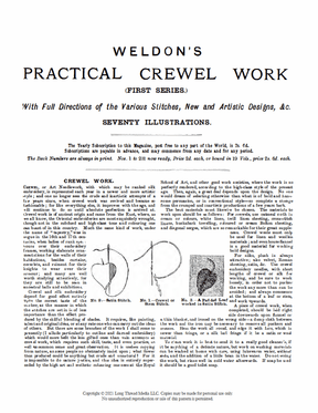 Long Thread Media Books Weldon's Practical Cross-Stitch, Crewel Work, Smocking and Appliqué Work eBook (Printed version)