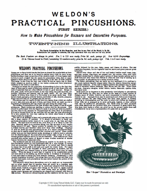 Long Thread Media Books Weldon's Practical Pincushions: How to Make Pincushions for Bazaars and Decorative Purposes eBook (Printed version)