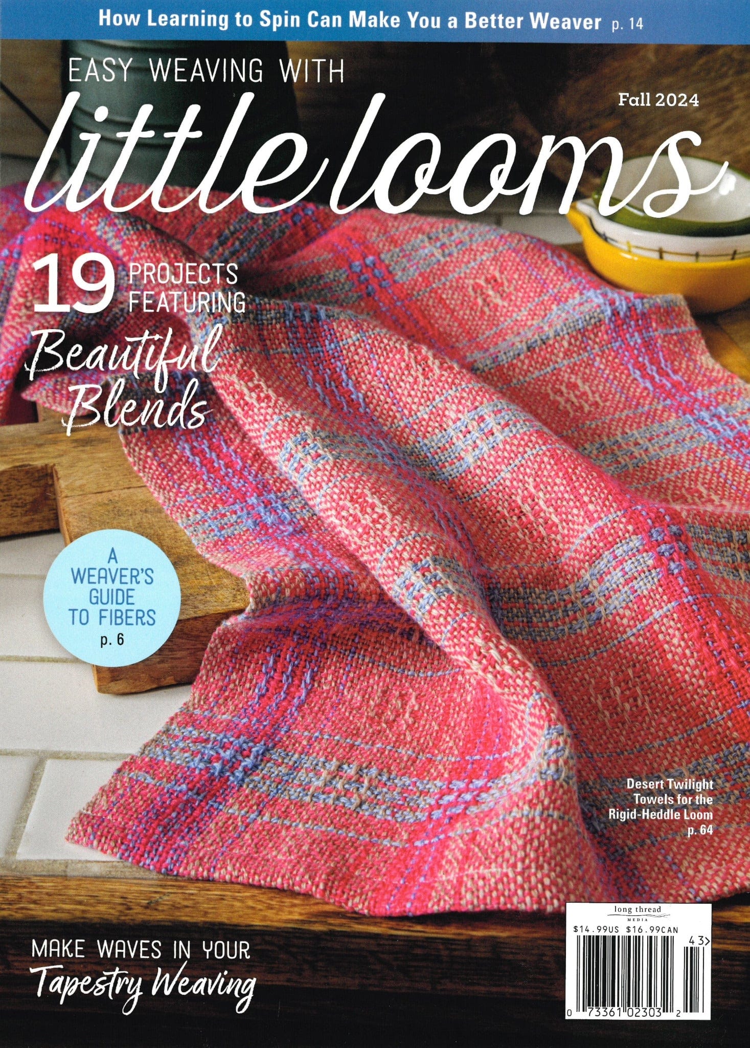 Long Thread Media Magazines Easy Weaving with Little Looms - Fall 2024