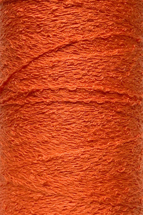 Maurice Brassard Yarn Orange Vert Foncé Cotton Bouclé Yarn | Mini-Cone