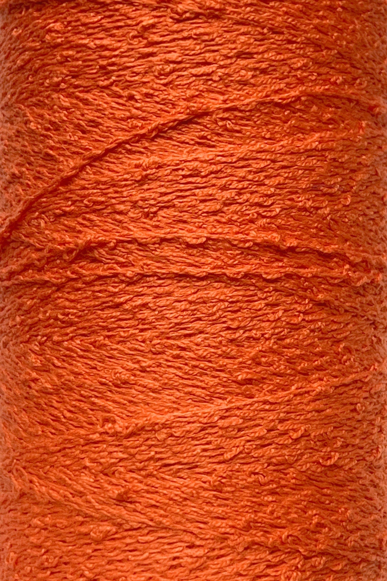 Maurice Brassard Yarn Orange Vert Foncé Cotton Bouclé Yarn | Tube