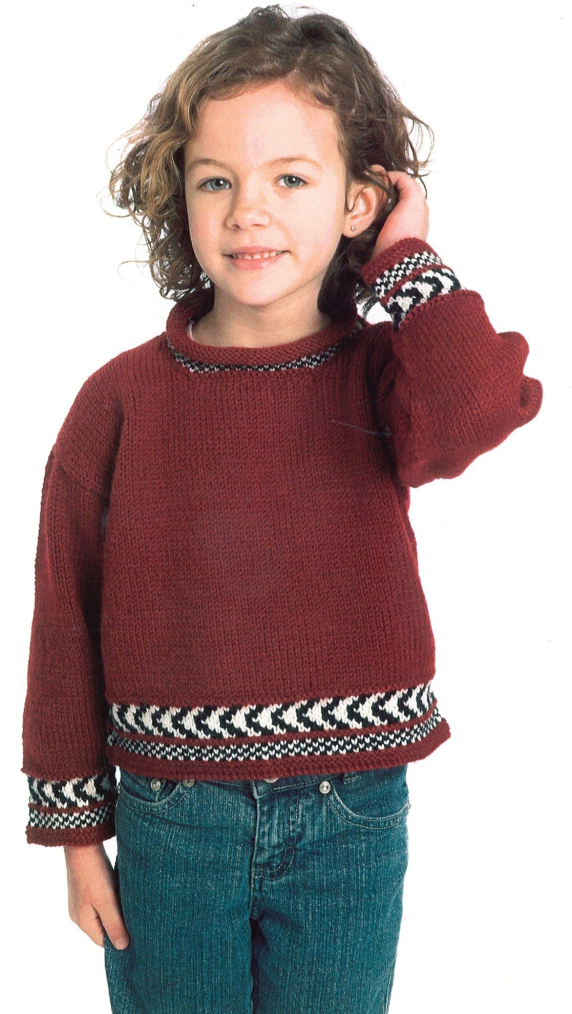 Plymouth Yarn Co. Print Patterns Child's Fair Isle Pullover