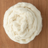 RH Lindsay Undyed Wool Fiber Romney Wool Fiber Top, Natural White (sold by the ounce)