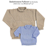 Yankee Knitter Designs Digital Patterns Basketweave Pullover for the Family, download