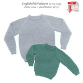 Yankee Knitter Designs Digital Patterns English Rib Pullover for Children & Adults, download