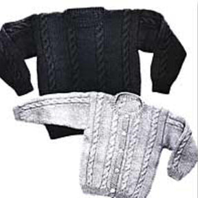 Yankee Knitter Designs Print Patterns Child's Cable Sweater, Pullover & Cardigan