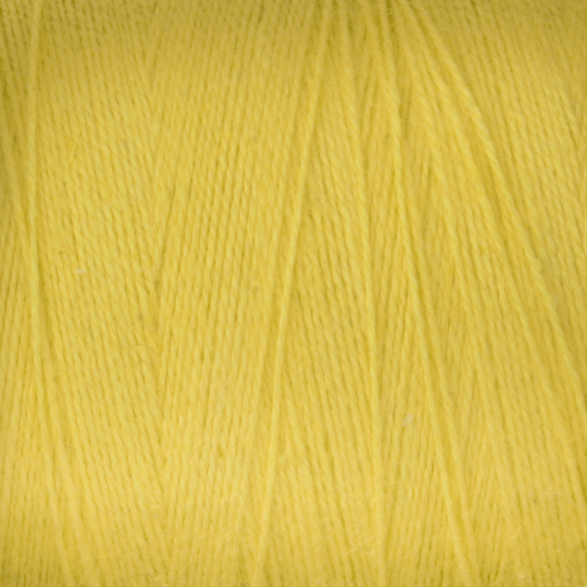 A close-up image of 8/2 Cottolin Organic Yarn from Maurice Brassard. The yellow strands are neatly wound together, creating a soft and textured surface. This cotton-linen blend appears smooth and suitable for knitting or crochet projects, making it perfect for use in a Cottolin Tea Towel Kit.