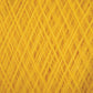 Close-up of multiple strands of yellow JaggerSpun Maine Line 3/8 Yarn from Jagger Brothers, Inc., crisscrossing and overlapping in a tightly woven pattern, forming a vibrant and textured surface. The worsted spun yarns have a soft and fluffy appearance, with visible fibers and a bright, uniform color.