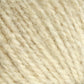 Close-up image of a skein of light beige worsted weight yarn. The fibers display varying shades of cream and off-white, with a slightly fuzzy texture, highlighting the twists intertwined. This Bartlettyarns Maine Wool Yarn from Bartlettyarns appears soft and natural, perfect for knitting or crocheting.