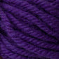 Close-up of thick, twisted strands of Halcyon Yarn Classic Rug Wool in deep purple. The texture of the hand-dyed yarn from Caledonian Dye Works is visibly detailed, showcasing fibrous threads intertwined tightly together. The rich, deep purple color stands out prominently in the image, ideal for dedicated weavers.