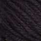 Close-up image of a ball of Halcyon Yarn Classic Rug Wool in dark charcoal gray. The texture, including individual strands and slight fibers, is clearly visible, highlighting its soft and slightly fuzzy appearance. Perfect for weavers seeking high-quality material from Caledonian Dye Works for their hand-dye projects.