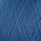 A close-up image of blue Jagger Brothers, Inc. JaggerSpun Maine Line 3/8 Yarn Large Cone, showcasing the intricate weave and texture of the threads. The yarn appears soft and slightly fuzzy, with a rich blue color creating a uniform pattern.