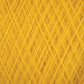 A close-up image of Jagger Brothers, Inc.'s JaggerSpun Maine Line 2/20 Yarn in a vibrant yellow hue displays a crisscross pattern. The intricately arranged strands of medium grade wool fill the entire frame, creating a textured, geometric appearance. The yarn appears soft and fluffy, making it ideal for knitting or crafting projects.