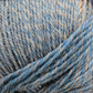 A close-up image of Knitting Fever Painted Desert Yarn by Knitting Fever / Euro Yarns in blue and beige twist-pattern. The super fine weight strands are intertwined, showcasing the texture and long color changes of the fibers. The yarn is tightly wound, highlighting the intricate details of the material ready for lightweight accessories.