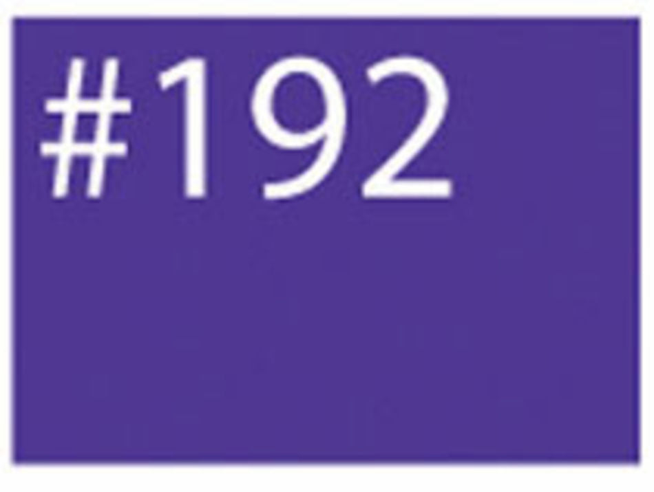 A purple rectangular sign, colored using Jacquard Products' Procion Dye for cellulose and silk, displays the text "#192" in crisp white.