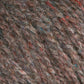 Close-up view of Bartlettyarns Maine Wool Yarn in shades of brown, gray, red, and blue. The fibers are intertwined tightly, exhibiting a rough and fuzzy appearance typical of worsted weight yarn in heathered colors.