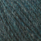 A close-up view of Bartlettyarns Maine Wool Yarn reveals a beautiful blend of dark teal and grey fibers, skillfully interwoven to achieve a textured and soft appearance. The heathered colors exhibit variations in thickness and direction, resulting in a rich, tactile surface.