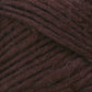 Close-up image of Lamb's Pride Bulky Yarn by Brown Sheep, showcasing the texture and strands tightly wound together in a dark brown hue. The fibers appear soft and slightly fuzzy, with a rich, deep color. Perfect for knitters and crocheters, the image highlights the intricate details and uniformity of the yarn's thickness.