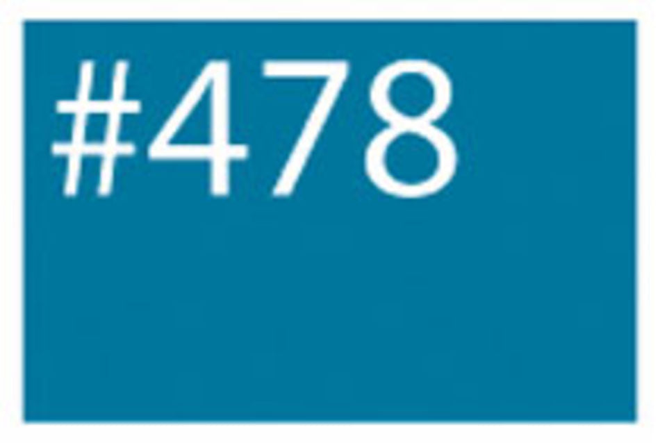 A vibrant teal rectangle with white text displays "WashFast Acid Dyes #478" in large, bold font. The background is plain and solid, highlighting the G & K Craft brand name.