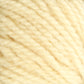 Close-up image of Bartlettyarns Maine Wool Yarn, featuring thick, cream-colored strands with a slightly fluffy texture. The individual fibers are tightly twisted together, creating a textured appearance. This worsted weight yarn from Bartlettyarns offers a soft and cozy feel in its light cream hue.