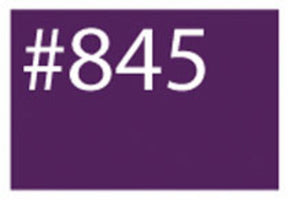 A rectangle with a vibrant purple background, reminiscent of WashFast Acid Dyes on protein-based fibers by G & K Craft, and the number "#845" written in large white font at its center.