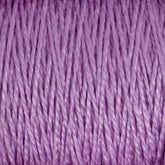 Close-up of a textured surface composed of tightly woven, lavender-colored 10/2 Pearl Cotton Yarn fibers by Supreme Corp. The strands run vertically, creating a rich, multi-dimensional pattern that showcases the softness, sheen, and notable colorfastness of this versatile material available in mini-cone form.