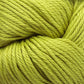 Close-up image of a skein of Cascade Ultra Pima Cotton Yarn in bright green. The twisted strands show a tightly spun and vibrant texture, with a soft and smooth appearance. Made from Peruvian Pima Cotton by Cascade Yarns, it's suitable for knitting or crocheting projects and is conveniently machine washable.