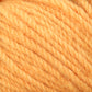 Close-up of a skein of Halcyon Deco Rug Wool by Caledonian Dye Works. The yarn is thick with visible twisted fibers and has a slightly soft and fuzzy texture. Made from 100% wool, this versatile yarn boasts a bright and uniform orange color throughout, perfect for creating cozy deco rug projects.