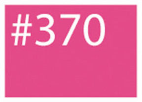 A pink rectangle with white text "#370" centered on it, showcasing the vibrant color of G & K Craft's WashFast Acid Dyes used on protein-based fibers.