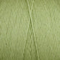 Close-up image of Maurice Brassard's Cotton 8/8 Carpet Warp in a light green hue, wound into a ball and showcasing its soft texture and fine fibers. Made from unmercerized cotton, this yarn is neatly arranged in parallel strands, creating a uniform pattern ideal for knitting and crochet. The smooth, consistent quality is highlighted beautifully.