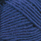 Close-up image of Brown Sheep's Lamb's Pride Bulky Yarn in dark blue, showcasing its thick strands and soft texture. The fibers appear slightly fuzzy, with the yarn loosely wound. Ideal for knitters and crocheters, its rich color and fine details make it perfect for creating Icelandic sweaters or woven blankets.