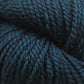 Close-up image of dark teal twisted Acadia yarn by The Fibre Co. (UK) Ltd. The texture reveals intricate strands tightly wound together, with a subtle tweed effect that highlights the soft and fibrous nature of the yarn. The deep color and detailed twists give the image a rich, tactile appearance.