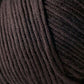 Close-up view of a ball of dark gray Jo Sharp Soho Summer DK Cotton Yarn from Kingfisher Yarn & Fibre. The image captures the texture and details of the tightly wound fibers, highlighting the soft and thick quality of this lightweight cotton yarn perfect for summer projects.