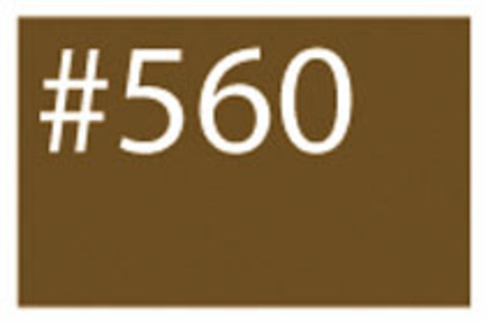 A brown rectangular sign with the text "#560" written in white, reminiscent of the vibrant colors achieved with G & K Craft's WashFast Acid Dyes on protein-based fibers.