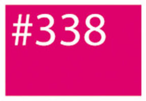 A vibrant pink rectangular image with the text "#338" written in white in the top left corner, showcasing G & K Craft's WashFast Acid Dyes.